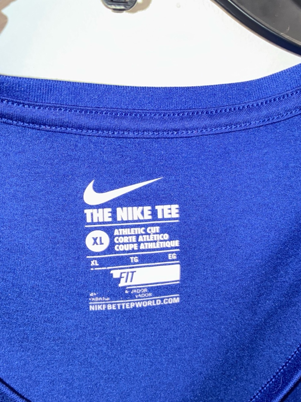 Nike Women's V-Neck Short Sleeve Tee - Royal Blue - Picture 3 of 6